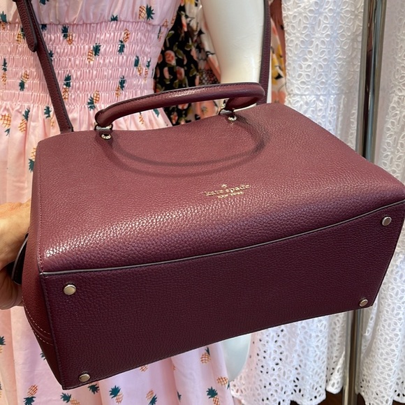 Kate Spade Leila Medium Triple Compartment Satchel 
Sherrywood - Picture 8 of 16